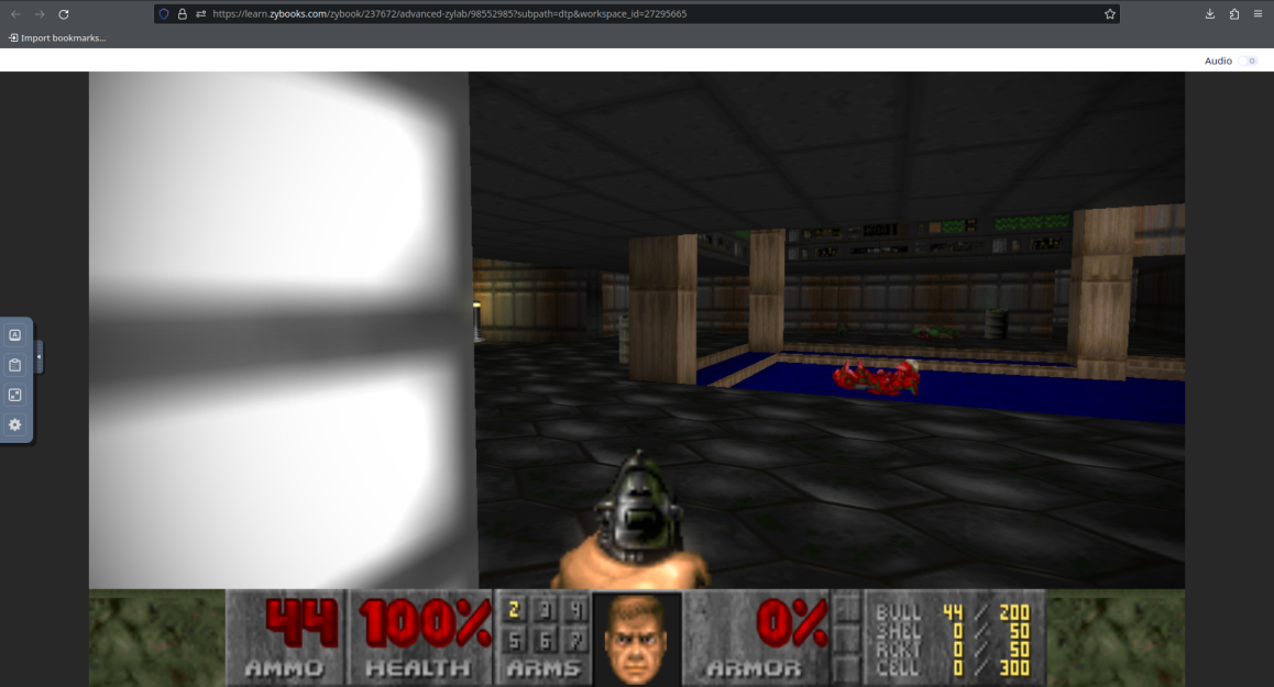 DOOM running in Zybooks